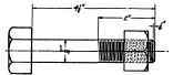 Conventional Drawing for Machine Bolt and Nut.