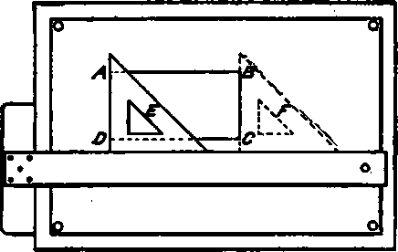 Drawing a Rectangle with T Square and Triangle.