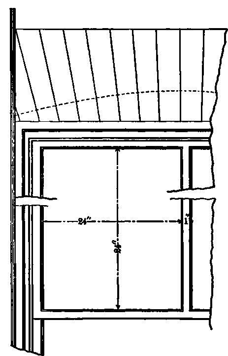 Outside Elevation of upper portion.