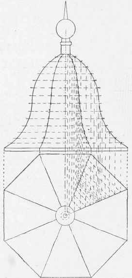 Covering An Octagon Dome With Sheet Lead 758