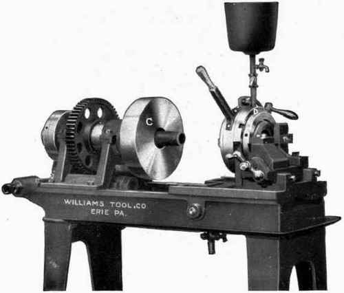 Fig. 204.   Pipe Cutting and Threading Machine.