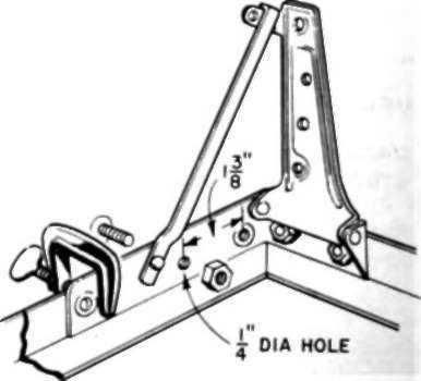 screws through bracket arm