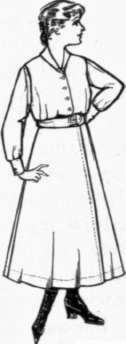 Fig. 128.   The simple dress skirt and shirt waist.