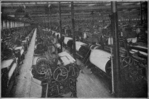 Fig. 42.   A weaving room in a modern factory.