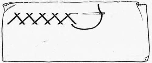 Fig. 91.   The catch stitch.