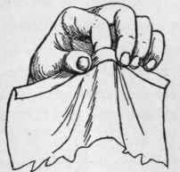 Fig. 18.   Held over the finger for hemming.