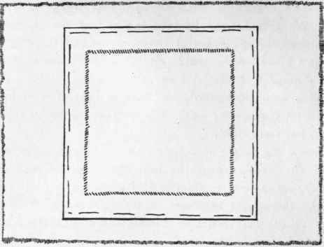 Fig. 25.   A hemmed on patch. Under or wrong side.