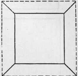 Fig. 28.   Worn place cut out; the cloth prepared for a stitched in patch.