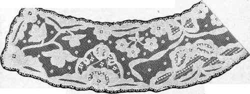 A Section of a Carrickmacross Lace Collar.
