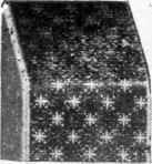 A Wooden Case for packets of needles, brown ornamented with gilt.