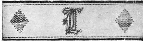 AN END FOR A HUCKABACK TOWEL, INTRODUCING LACET BRAIDING.