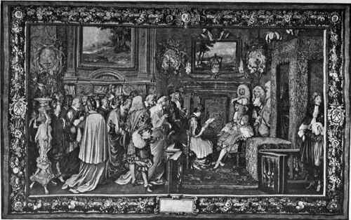 Plate no. 263. The French inscription in the cartouche in the bottom border reads: Audience given by the King Louis XIV at Fontainebleau to Cardinal Chigi nephew and legate a latere of the Pope Alexander VII, July 29, 1664, to receive satisfaction for the insult offered in Rome to his ambassador.