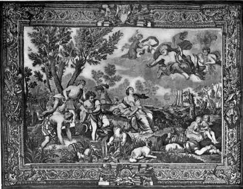 Plate no. 357. Latona, and the Peasants transformed into Frogs, a Louis XIV Gobelin tapestry, one of six Apollo decorations done at Saint Cloud for the King's brother by P.