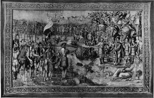 Plate no. 95. Interview between Scipio and Hannibal, a Renaissance tapestry in the Royal Spanish Collection (See chapter XII).