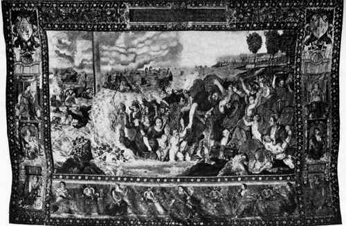 Plate no. 97. Crossing the Red Sea, a Renaissance tapestry in the Imperial Austrian Collection.