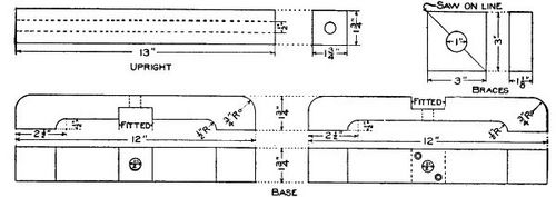 Details of Construction of Library Lamp Stand