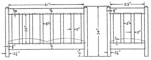 Details of a Mission Settee