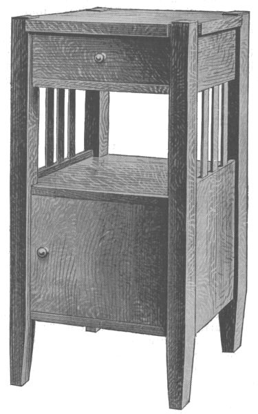 Medicine Stand in Quarter Sawed Oak