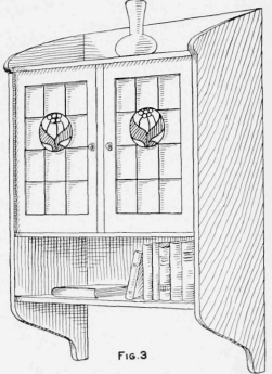 A Small Hanging Cabinet with Doors Having the Leaded Glass Design Shown in Fig. 2