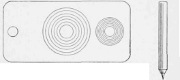 Circles Drawn on Celluloid to Adjust It on the End of a Shaft in Finding the Center