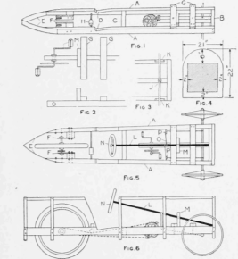 Detail of the Parts for Constructing an Automobile Type Foot Power Car