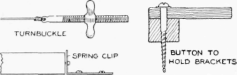 Detail of the Turnbuckle, Button to Hold the Brackets, and the Spring Clip for Holding the Legs on the Side of the Box