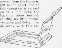 The Back, being Hinged to the Frame, Prevents It from being Mislaid