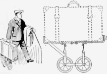 The Small Truck will Greatly Assist the Carrying of a Heavily Loaded Suitcase