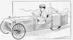 Three Wheeled Cyclemobile Propelled Like a Bicycle and Steered as an Automobile