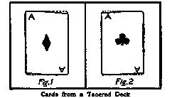 Cards from a Tapered Deck