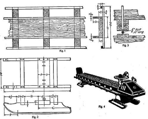 Construction a Winner Toboggan Sled