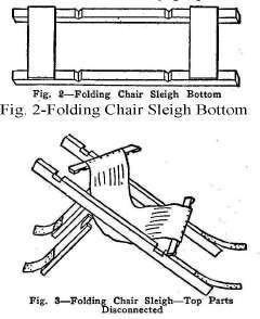 Folding Chair Sleigh Top Parts Disconnected