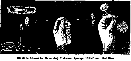 Illusions Shown by Revolving Platinum Sponge