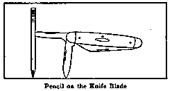 Pencil on the Knife Blade