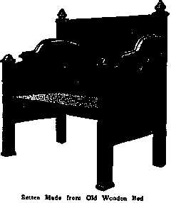 Settee Made from Old Wooden Bed