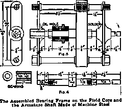The Assembled Bearing Frame on the Field Core and the Armature Shaft Made of Machine Steel