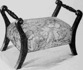 A Colonial footstool of especially graceful design yet simple construction.