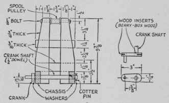 How the hoist (left) and crank (right) for the dump truck are made.