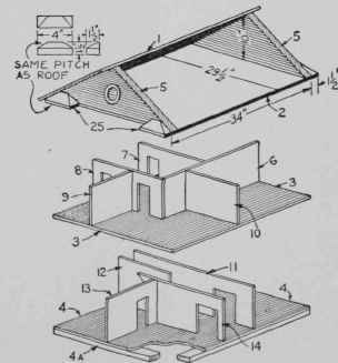 The house is made in three parts.