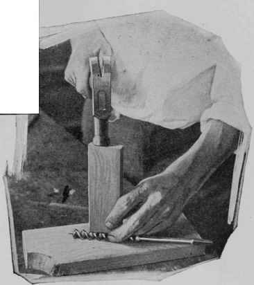 To straighten a bit, lay it on a hardwood block and drive another block heavily against it with a hammer or mallet.
