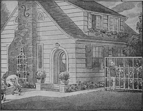Well designed trellises and fences and adequate planting enhance the beauty of any home, whether the architecture itself is plain or ornate.