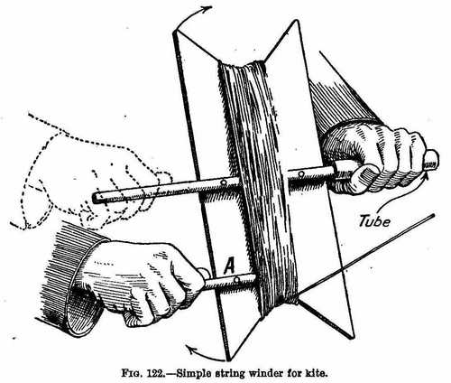 Simple string winder for kite