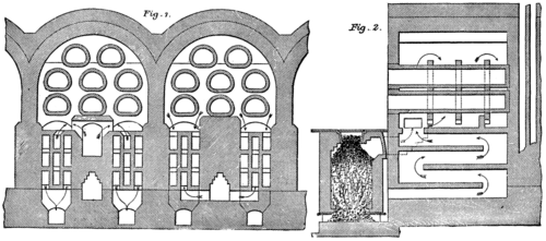 GAS RETORTS WITH REGENERATIVE FURNACES . GLASGOW CORPORATION GAS WORKS.