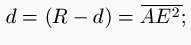 d = (R   d) = \overline{AE^2};