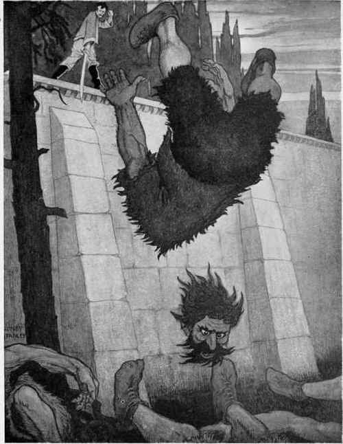 The King's son drew his sword and cut his head off