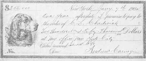 Forged Carnegie Note for $250,000