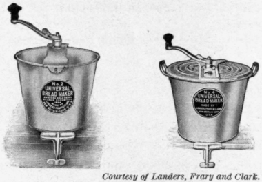 Fig. 12. An inexpensive bread mixer, cover on and off