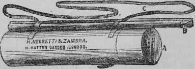 Apparatus for determining Elevations by the Temperature of the Boiling point of Water.