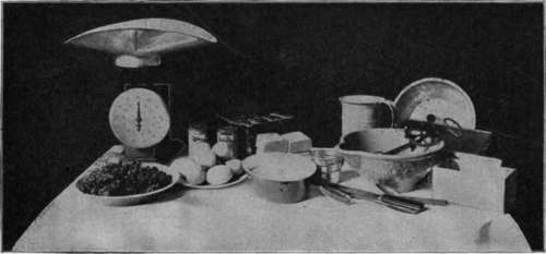Material And Utensils For Making Cake