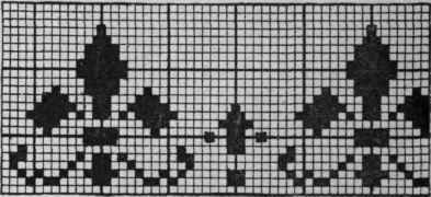 A conventional treatment of the fleur de lis, that would make a handsome collar or border